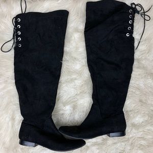 Aldo lace up over the knee boots